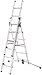 Price comparison product image Hailo ProfiLOT S100 Pedal Adjustable 3 Part Alu. Combi Extension Ladder. (3x12 Rung Max.H. 8.15m)