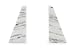 Fox Run Triangular 100% Natural Polished White Marble Bookends 4 x 3 x 6 inches