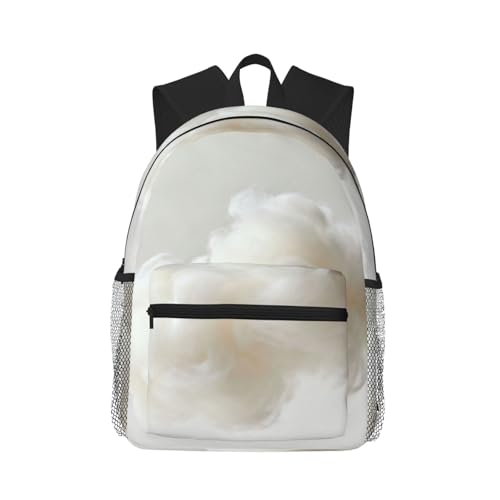 Sac à dos léger coton imprimé blanc mixte grand confort voyage et loisirs