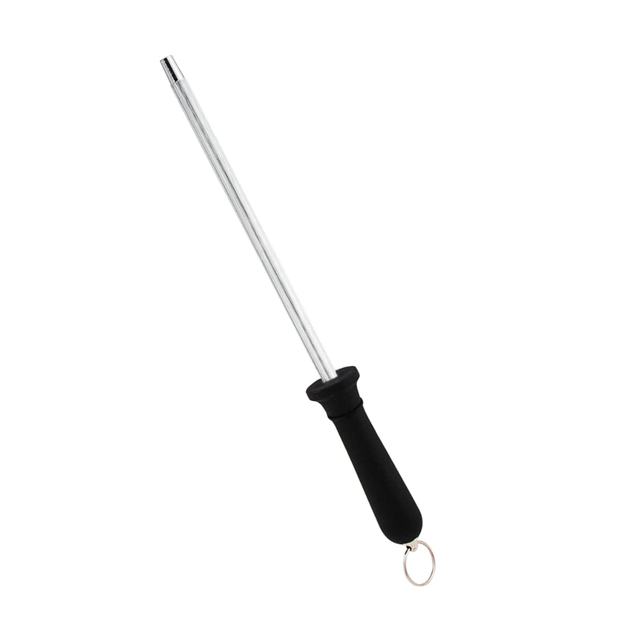Kitchen Knife Sharpener Honning Rod - Diamond Steel Material with PVC Handle and Hanging Hook - Suitable for Kitchen Knives and GardeningTools - No Damage on Serrated Knives