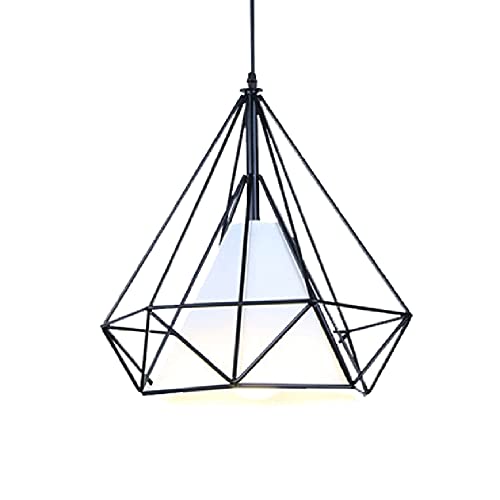 Suspension industrielle LED pour table salle manger plafonnier métal noir