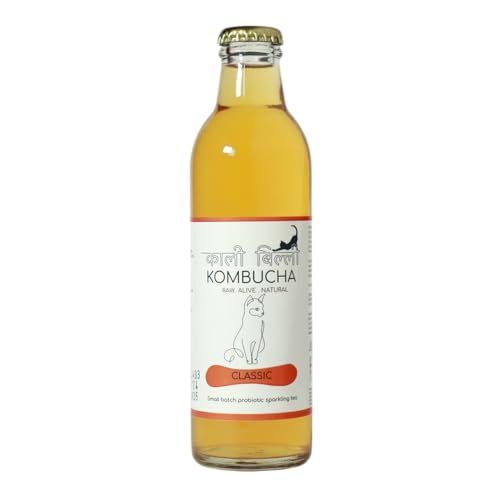 Image of KAALI BILLI Kombucha Classic | Naturally Brewed Original Fermented Tea Drink | Mild Balanced Flavor Beverage for Everyday Consumption | 250 ml Pack of 4