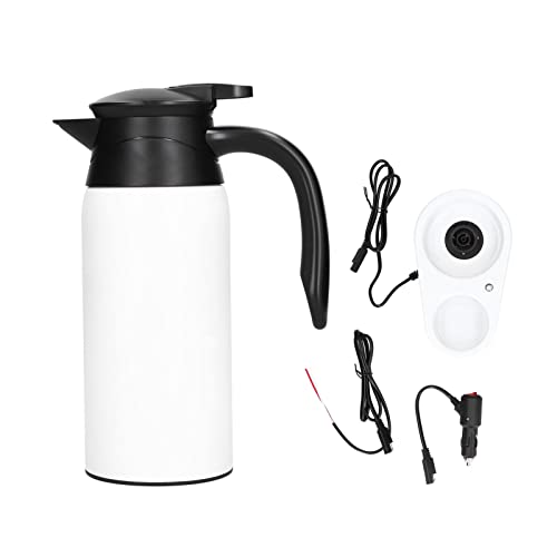 Hervidor eléctrico portátil 800 ml color marfil para auto miniatura 7