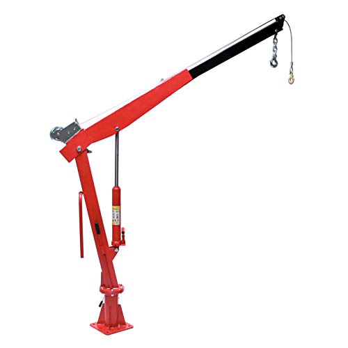 DEMA Pick Up Kran mit Seilwinde – 0,9 t Tragkraft, Fahrzeugkran, Hebekran für Pick-up, Lkw & Anhänger, Schwenkbar, Ideal für Baustellen und Transport