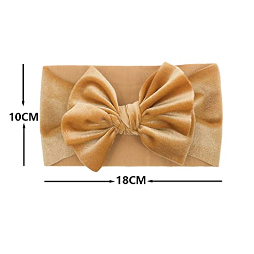 Yeeman 8Pcs Elastic Christmas Velvet Headband For Baby Girls,Toddler Girls Bows Turban Head Wrap Hair Bands Photography Props Hairband (8 Pcs Hairbands) #TOP2