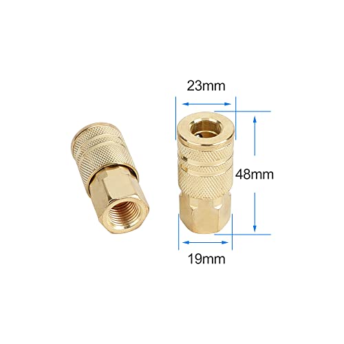 Hynade Air Hose Fittings,1/4" Npt Air Coupler And Plug Kit,7 Pieces Universal Quick Connect Air Fittings,Brass Quick Connect Set For Air Tools (7 Pcs) #TOP2