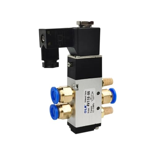 Distributeur 4V110-06 1/8 robuste AC220V et connecteurs 8mm pour systèmes de précision