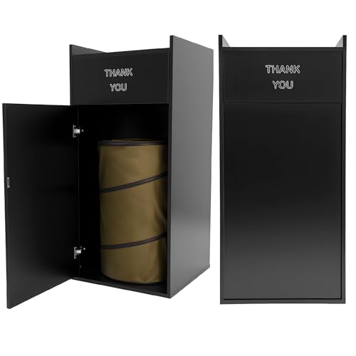 Caneca de basura comercial rectangular 30 galones negra