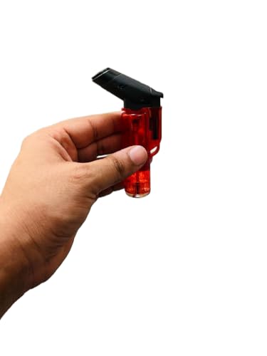 Image of A.K.Trader Small Torch Lighter Jet Flame Refillable Butane Lighter Windproof Lighter with for ciggrettes Candle Camping Suitable for Burning Coal, Welding and Soldering Pocket Lighter (Pack of 1)