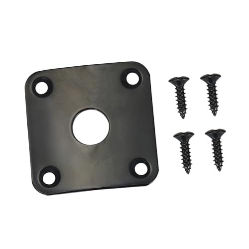 CONGARTENO エレキギター用メタルジャックプレート 曲面設計 ネジ付属 耐久性 電気ギター ベース対応 プラグソケットカバー交換用