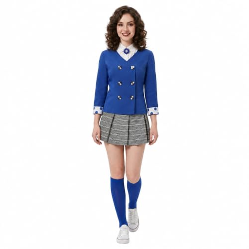 INUMZE Heathers Costume Women Veronica Sawyer Costume for Halloween and Themed Parties (Blue, XL)