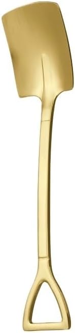 Silverware Flatware Set, 1/4/6/8/10 Pcs 304 Stainless Steel Shovel Spoon 304 Stainless Steel Dessert Spoon Square Head Shovel Spoon(Silver,10Pcs)