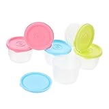 JUMPLAWN 6個 小型携帯用ベビーフード保存容器 密閉式プラスチック保鲜盒 食材対応 冷蔵冷凍可能 食品衛生素材使 再利用可能 ランダムカラー