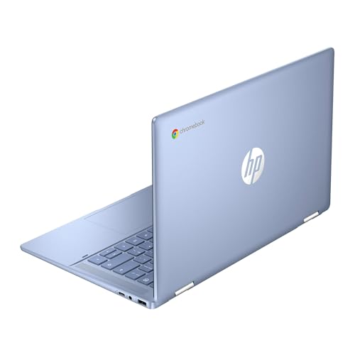 Image of HP Chromebook x360 14 inch FHD IPS Touch 2-in-1 Laptop | Intel Processor N100 | Intel UHD Graphics | Bluetooth |Sky Blue| 4GB RAM | 64GB SSD | Chrome OS | Bundle with Black Bag