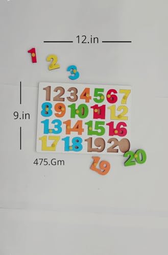 Image of Premium Wooden Alphabets Puzzle Board Toy Educational and Learning Toy for Kids Counting 1 to 20