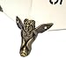 12 Pcs Vintage Bronze Wood Case Metal Legs Decorative Angel Shape Jewelry Box Feet Copper Toolbox Support Foot Antique Retro Gift Chest Corner Protector Medium Size (Length:1-3/4