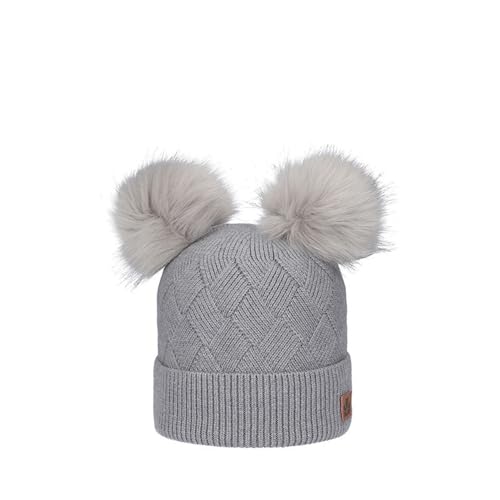 Bonnet double pompon femme recyclé le cadeau d'hiver éco-responsable parfait