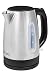 Produktbild Exquisit Wasserkocher WK 6301 isw | Retro-Design | Teekocher | 2200 Watt | 1,7 Liter | Edelstahl Wasserkocher | Schwarz-Inox