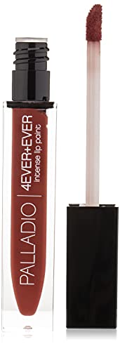 Image of Palladio 4 Ever + Ever Intense Lip Paint, Liquid Lipstick, High Pigmented Lip Gloss, High Shine Vinyl Finish, Rich Color Coverage, Moisturizes Lips, Doe Foot Wand Applicator, Eternal