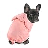 DELIFUR Dog Halloween Pig Costume – French Bulldog Adorable Pig Holiday Outfit Cute Hoodie Halloween Cosplay Costume Animal for Small and Medium Dog (Back: 17.5″)