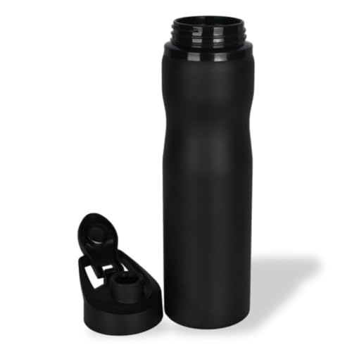 Image of Customized 1000ml Stainless Steel Water Bottle with Name & Photo Engraving | Personalized Leakproof Bottle for Office, Gym & Travel |Unique Gift for Men & Women (Black-1 750 ML)