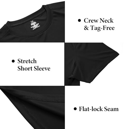 Mens Short Sleeve Outdoor Performance T-Shirt Quick Dry Crew UPF 50+ Athletic Running Workout Fishing Top Shirts3