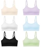 Kakamin Girls Seamless Training Bra Sports Bra with Padding for Teen Girl Adjustable Strap Size 8-10Years.