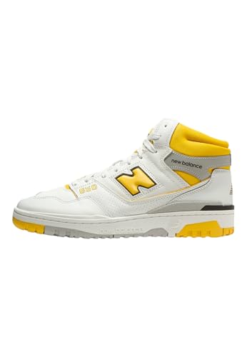 New Balance Men's 650 Sneaker, White/Honeycomb/Raincloud, Size 12