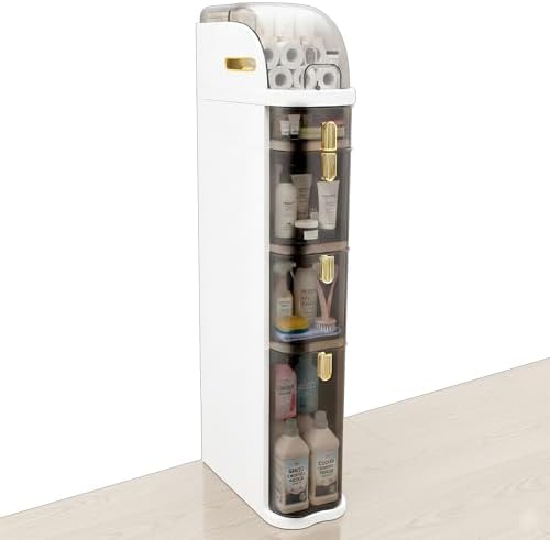 Slim Bathroom Storage Cabinet with Drawers, Narrow Floor Cabinet ...