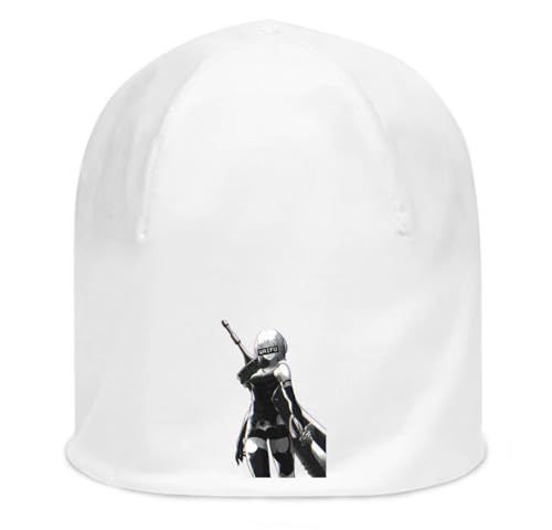 Bonnet blanc coton fin extensible unisexe taille unique Anime 168 léger
