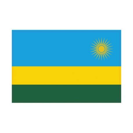 Autocollant Drapeau Rwanda sticker flag - Taille : 8 cm