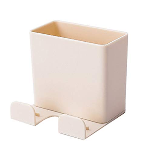 JUNSHUO Boîte de Rangement télécommandée Support Mural pour téléphone Portable Boîte Multimédia avec Crochet (Beige) Cover