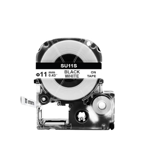 SU5S SU5Y SU3W SU1S SU11Yラベルと互換性のあるHeat Shrink Tubeと互換性のあるLW-300 400レーベルメーカーのLK-4WBA LK-4YBA5と連携(11mm White)