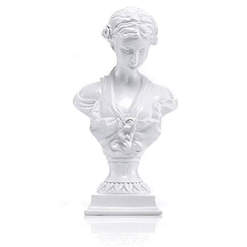 Busto Venus de Milo de 12" en resina blanca para decoración miniatura 2