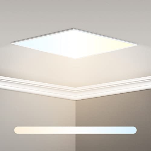Paneles Led Aigostar Panel LED inteligente WiFi 60x60x25cm, 32W, CCT. Regulable de luz cálida a blanca 3000 a 6500K, 3200lm,...