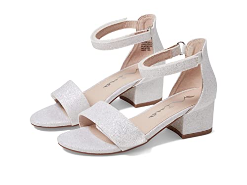 NINA Girl's Rejina (Little Kid/Big Kid) White Glitter 4 Big Kid M