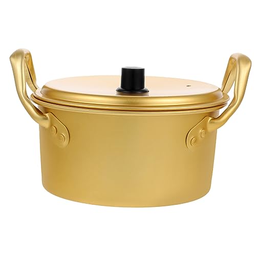 LABRIMP Olla de Aluminio para Ramen y Sopa Olla de Cocina Doble Asa Diseño y Práctico para Cocción Rápida y Limpieza Tapa Irrompible y Ventilaciones