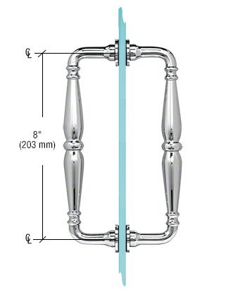 Polished Chrome 8" Victorian Style Back-To-Back Pull Handles #TOP2