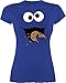 Karneval & Fasching Kostüm Outfit - Keks-Monster - L - Royalblau - Karneval und Fasching keksmonster - L191 - Tailliertes Tshirt für Damen und Frauen T-Shirt