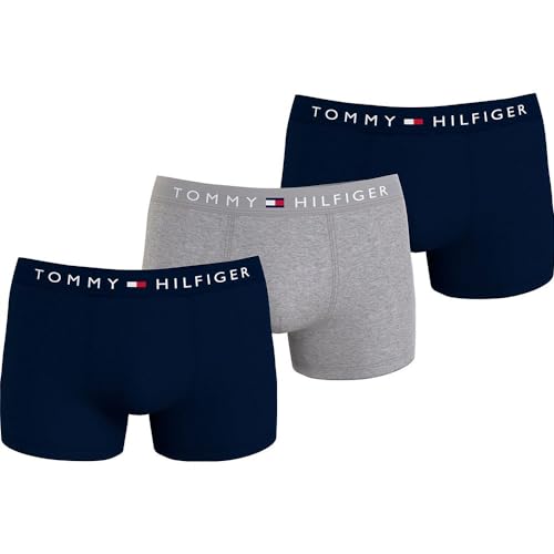 Tommy Hilfiger Męski bagażnik (3 sztuki), Czarny (Des Sky/Grey Htr/Des Sky), L