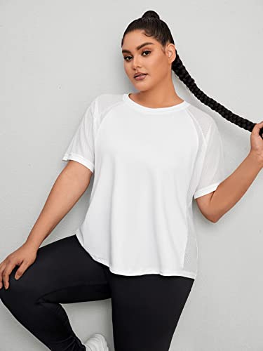 Floerns Women's Plus Size Raglan Athletic Tee #TOP18