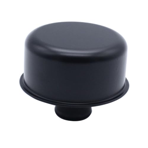 Black Round Push In Style Oil Breather Cover Compatible for 1-1/4