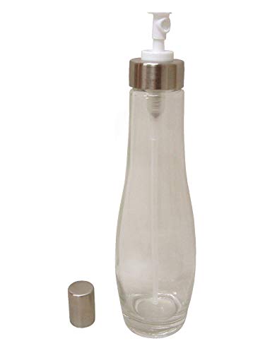 Aceitera Spray Cristal Curvo 280ml Pulverizador Niebla Fina Cocina Moderna Diseño Ergonómico Vidrio Grueso Cierre Seguro Antigoteo Recargable Ensaladas Freidora Aire Dispensador Aceite Vinagre