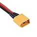 Meimom 4PCS XT60 Male Connector Plug to 4mm Banana Plugs Battery Charge Lead Adapter Cable for RC Helicopter Quadcopter XT60 Lipo Battery with 14AWG 30CM Cable Connector,