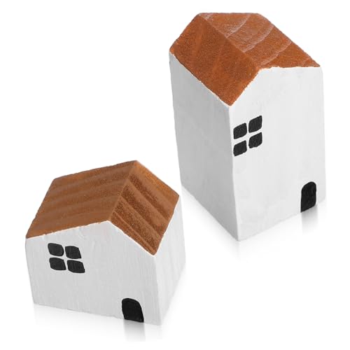 ABOOFAN 2 Stück Teiliges Holzhaus Dekoration aus Holz Kompakte Feine Verarbeitung als Desktop und Ornament Natürliche Holzdeko für Moderne Einrichtung ABOOFAN 2 Stück Teiliges Holzhaus Dekoration aus Holz Kompakte Feine Verarbeitung als Desktop und Ornament Natürliche Holzdeko für Moderne Einrichtung