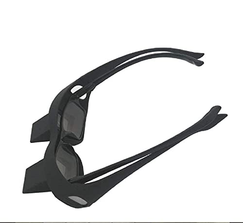 Image of Men's and Women's Plastic Frame Full Rim Horizontal Lazy High Definition Prism Periscope Glasses - Lazy Glasses Prism Glasses Horizontal Spectacles Lie Down for Reading Watching Video-Black