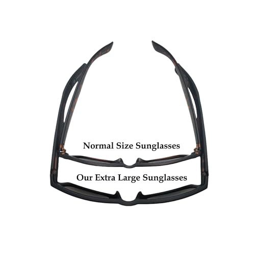 Super XXLarge Size Retro Rectangular Frame TAC Polarized Lenses with Spring Hinge For Men & Women4