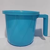 Premium Plastic Mugs for Bathroom Bath mug x 1 Mug Stripes Design BPA free Bathing Mugs Dabba...