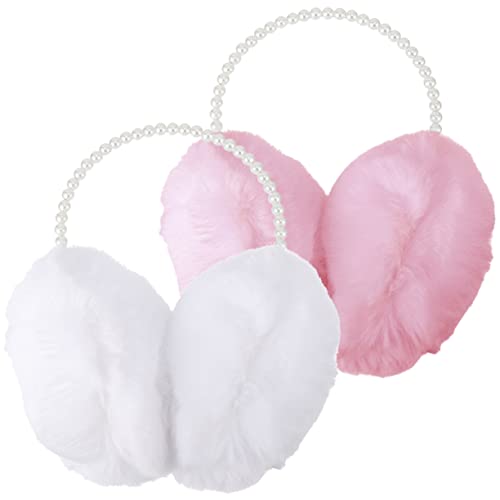 NOLITOY Cute Plush Earmuffs for Women Fleece Headband Ear Warmers Winter Ear Muffs Reusable