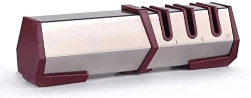 Knife Sharpener Professional Kitchen Chef 3 Slot Design Easy Sharpening Slip Resistant Grip Safely Sharpen Knives Restore Dull